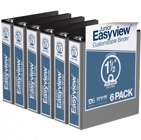 Easyview Junior Binders – 1.5 inch, Black