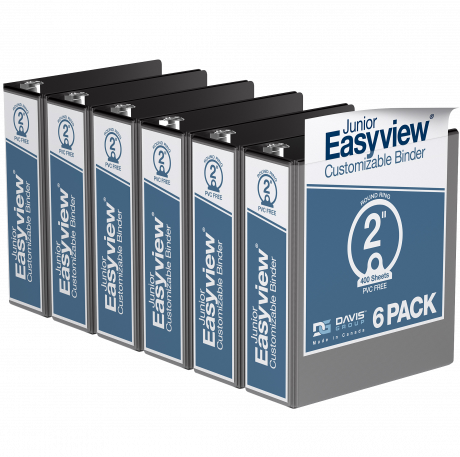 Easyview Junior Binders – 2 inch, Black