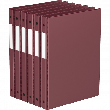 Premium Economy Round Ring Binders – 5/8 Inch, Burgundy