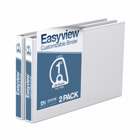 Easyview 11″ x 17″ Binders – 1 inch, White