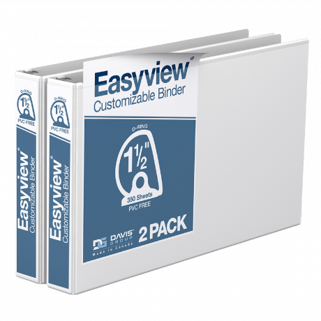 Easyview 11″ x 17″ Binders – 1.5 inch, White