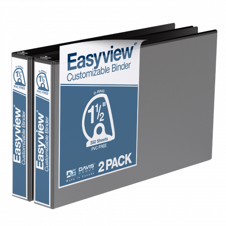 Easyview 11″ x 17″ Binders – 1.5 inch, Black