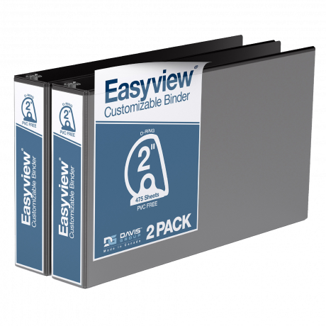 Easyview 11″ x 17″ Binders – 2 inch, Black