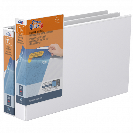 QuickFit® 11″ x 17″ Binders – 1.5 inch, White