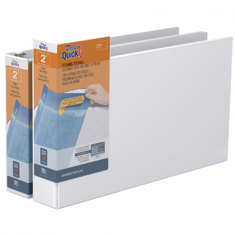 QuickFit® 11″ x 17″ Binders – 2 inch, White